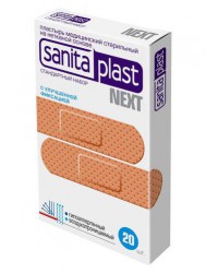 Лейкопластырь, Sanitaplast (Санитапласт) р. 1.9смx7.2см №20 Некст стандартный на нетканой основе