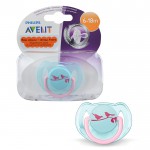 Соска-пустышка силиконовая, Avent (Авент) 1 шт SCF172/15 арт. 86125 для девочек 6-18 мес