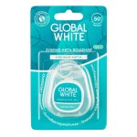 Зубная нить, Global white (Глобал Уайт) 50 м вощеная свежая мята